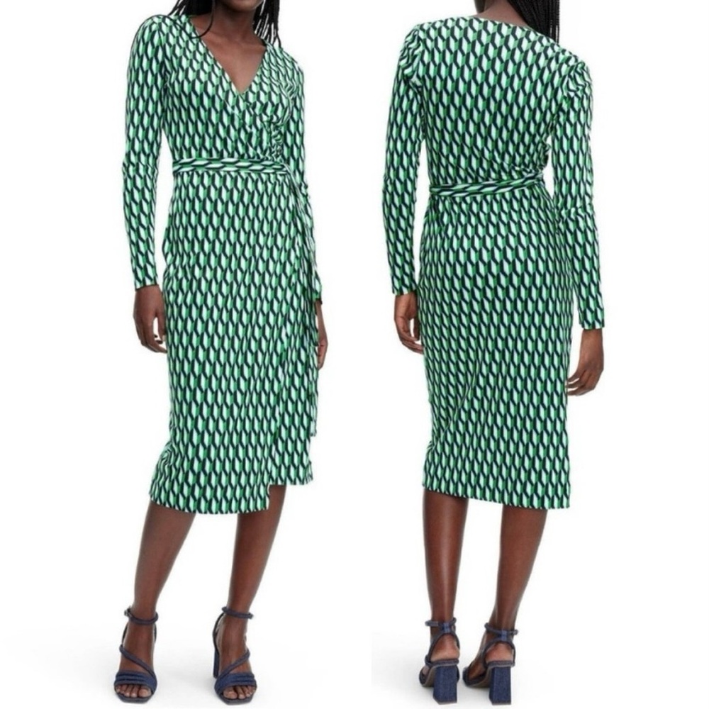 DVF for Target geometric print wrap dress type